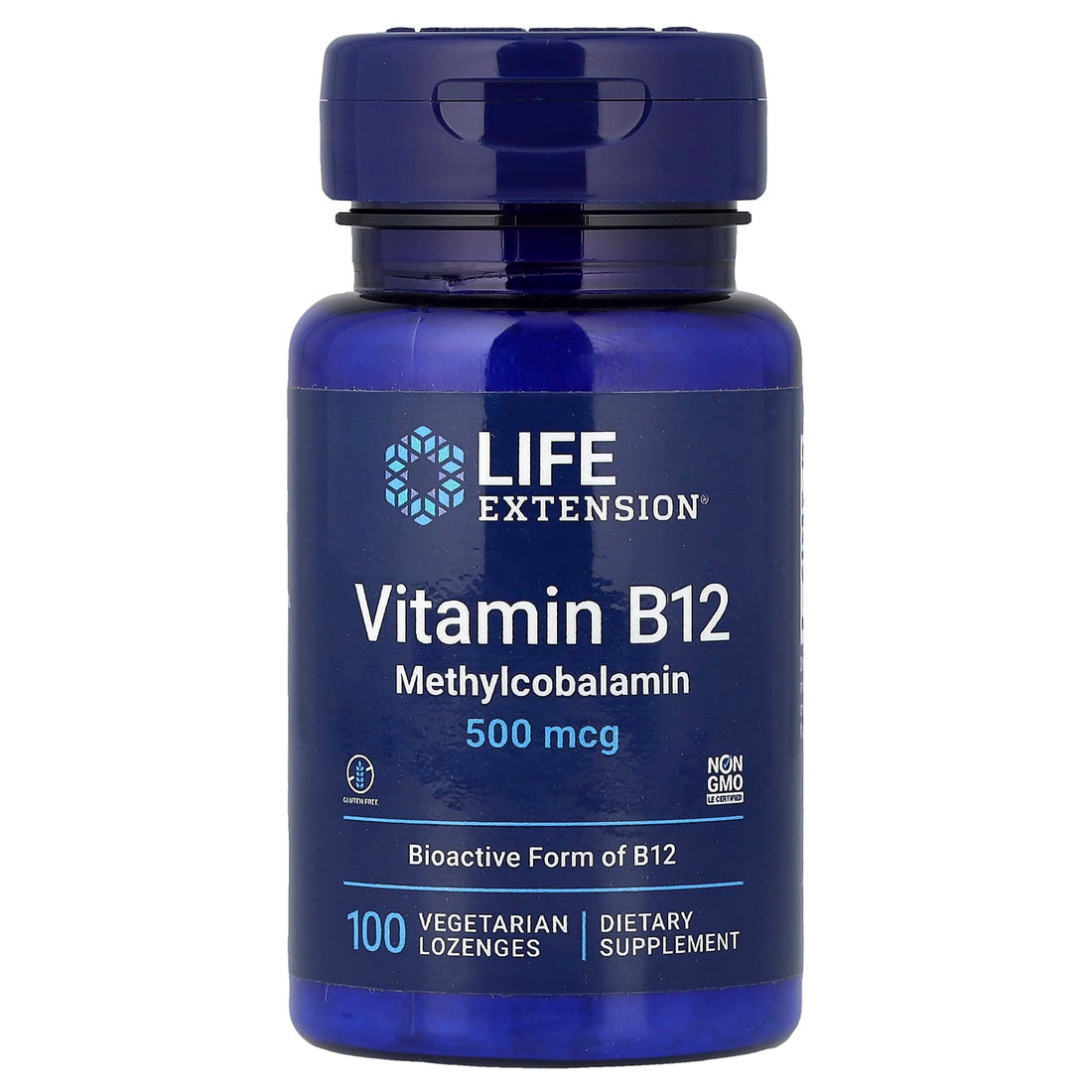 Life Extension Vitamin B12 Methylcobalamin, 500mcg - 100 vegetarian lozenges