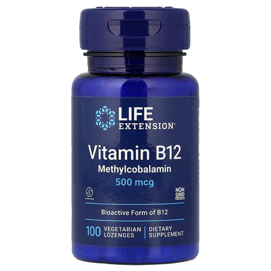Vitamin B12 Methylcobalamin, 500mcg - 100 vegetarian lozenges