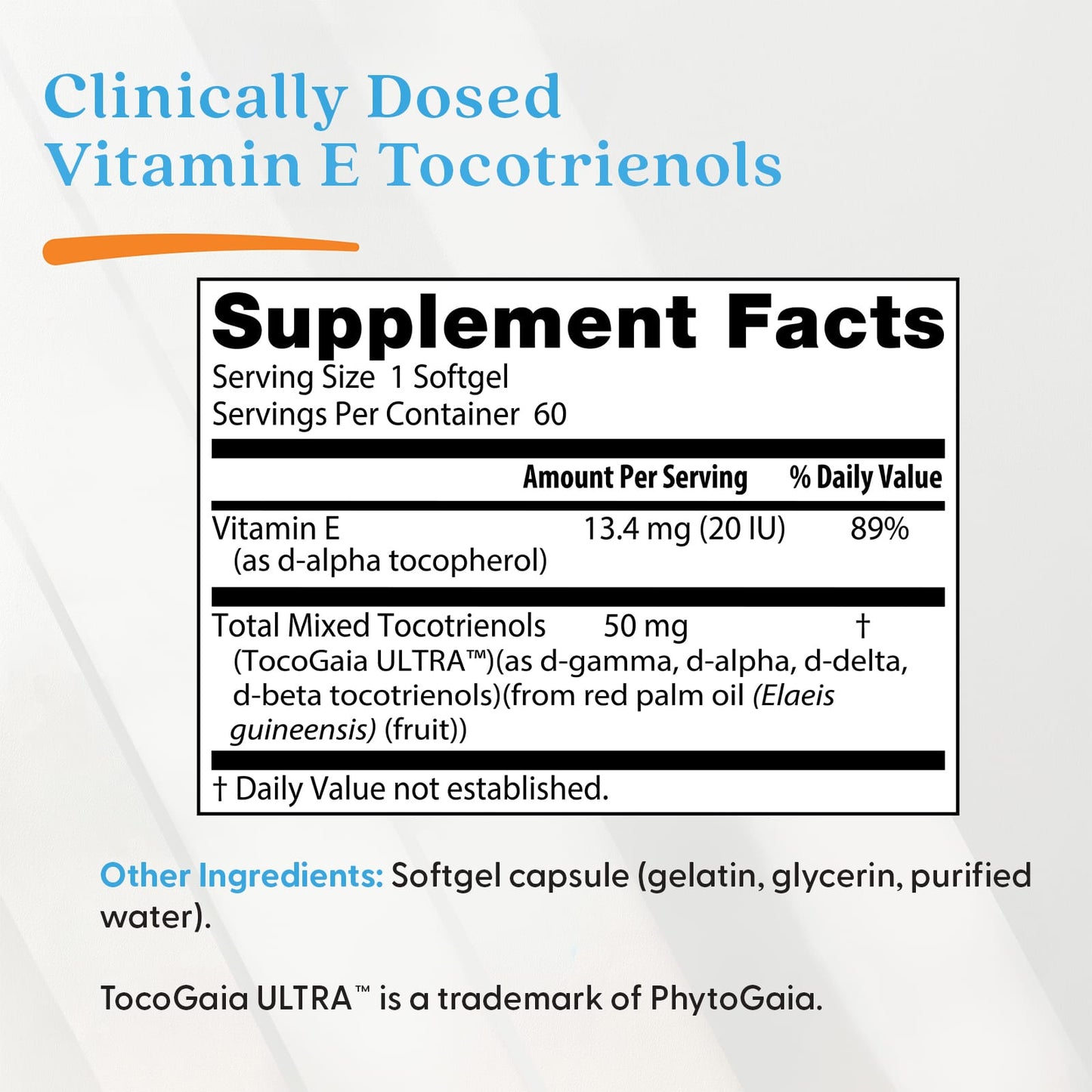 Tocotrienols, 50mg - 60 softgels