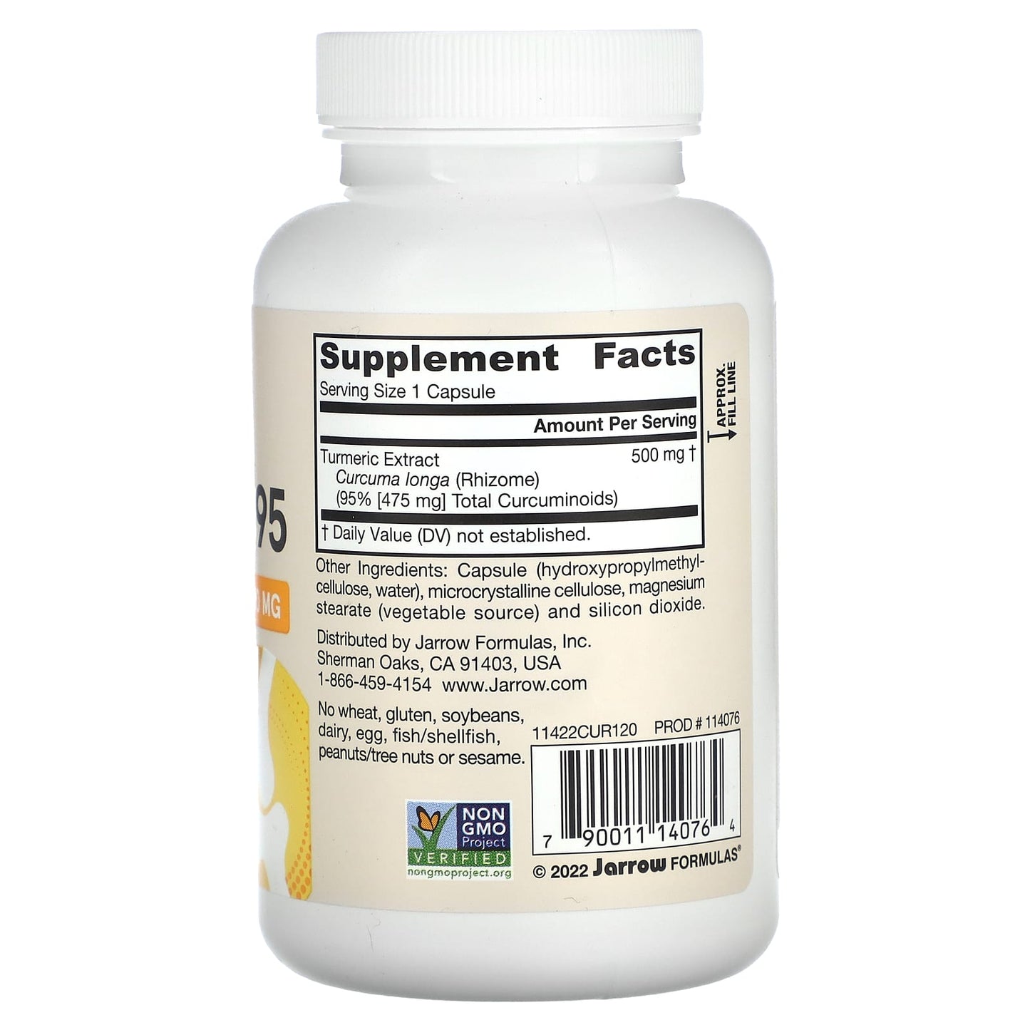 Curcumin 95, 500mg  - 60 vcaps