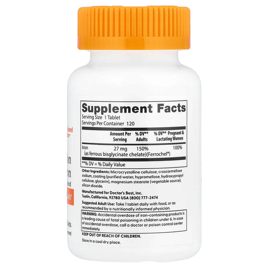 High Absorption Iron, 27mg - 120 tablets