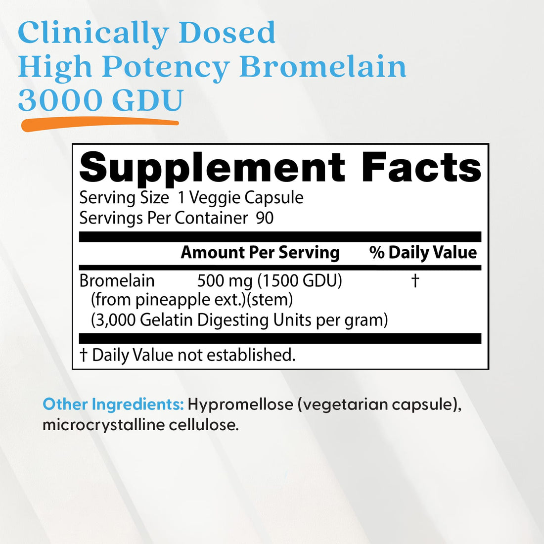 Doctor's Best High Potency Bromelain, 3000 GDU - 90 vcaps - image 4