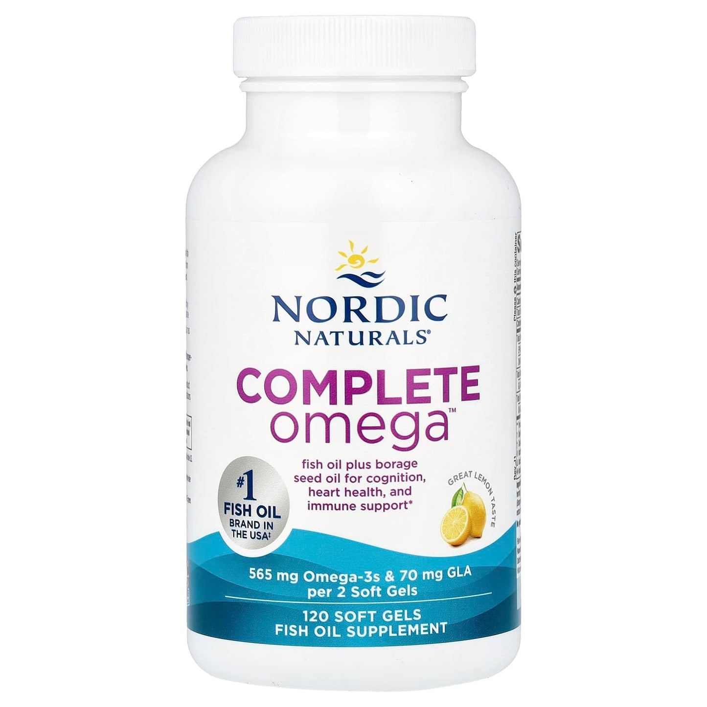 Complete Omega-D3, 565mg Lemon - 120 softgels