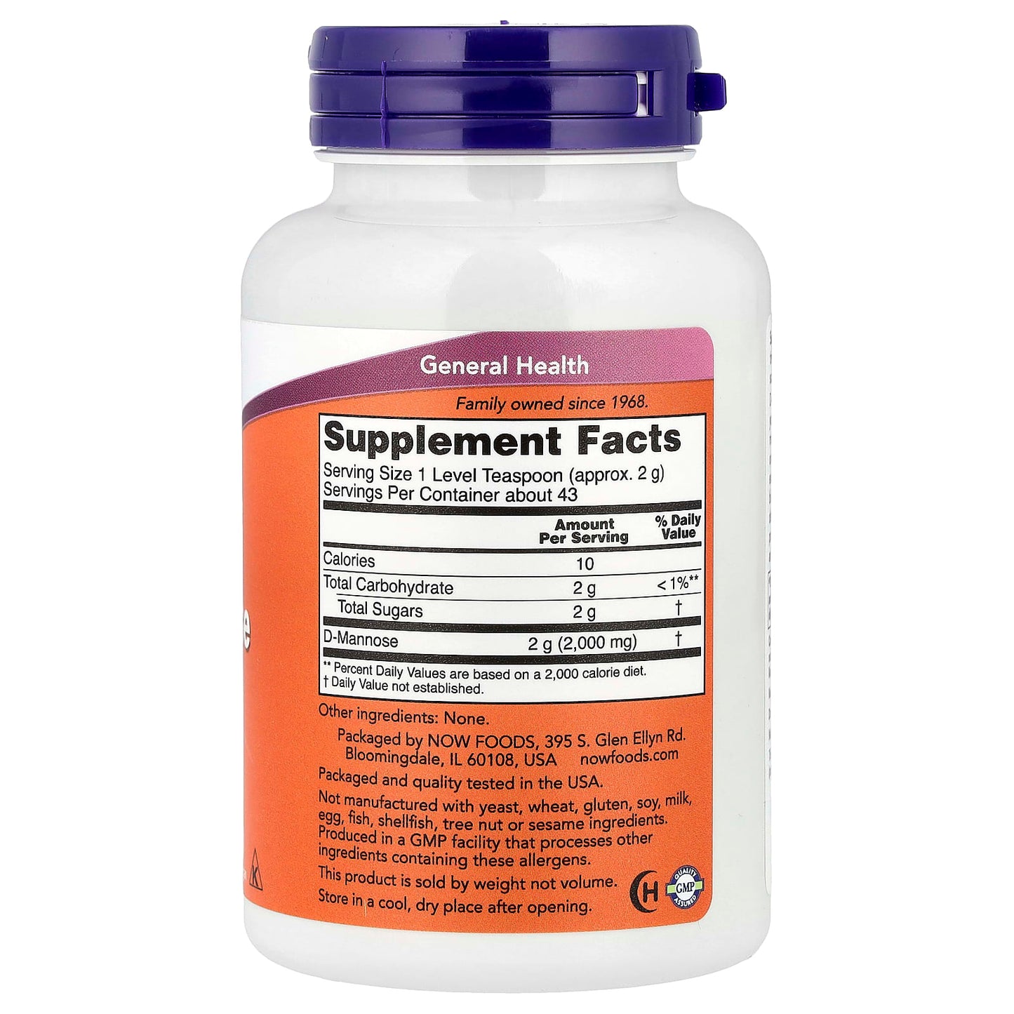 D-Mannose, Pure Powder - 170g