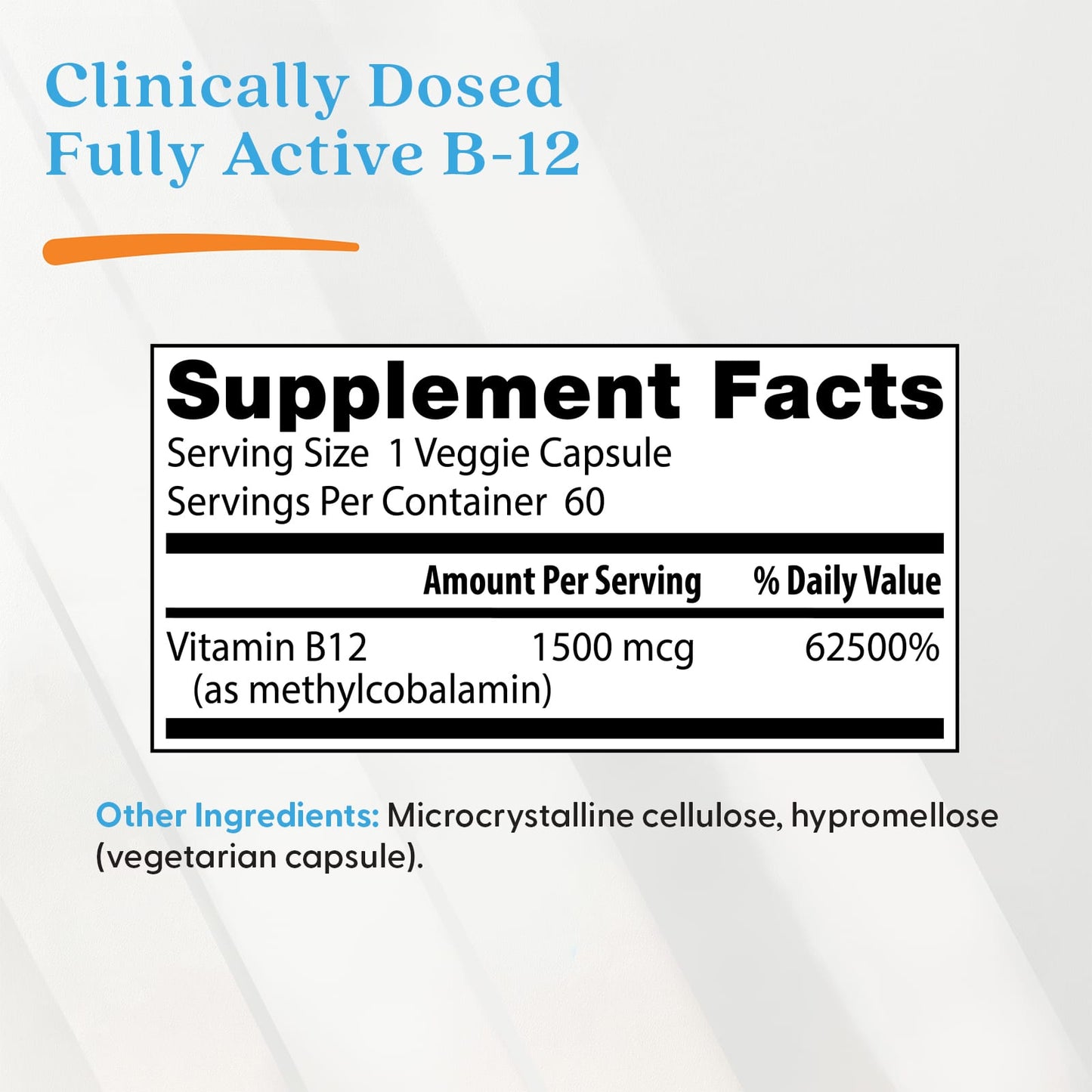 Fully Active B12, 1500mcg - 60 vcaps