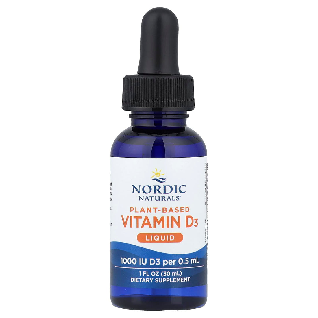 Nordic Naturals Plant-Based Vitamin D3 Liquid, 1000 IU Apple - 30 ml - image 3