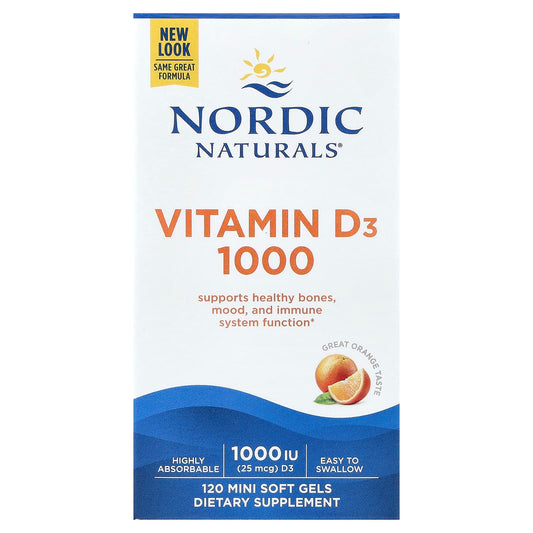 Vitamin D3, 1000 IU Orange - 120 softgels