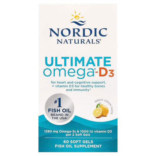 Ultimate Omega + CoQ10, 1280mg Lemon (EAN 768990891151) - 60 softgels