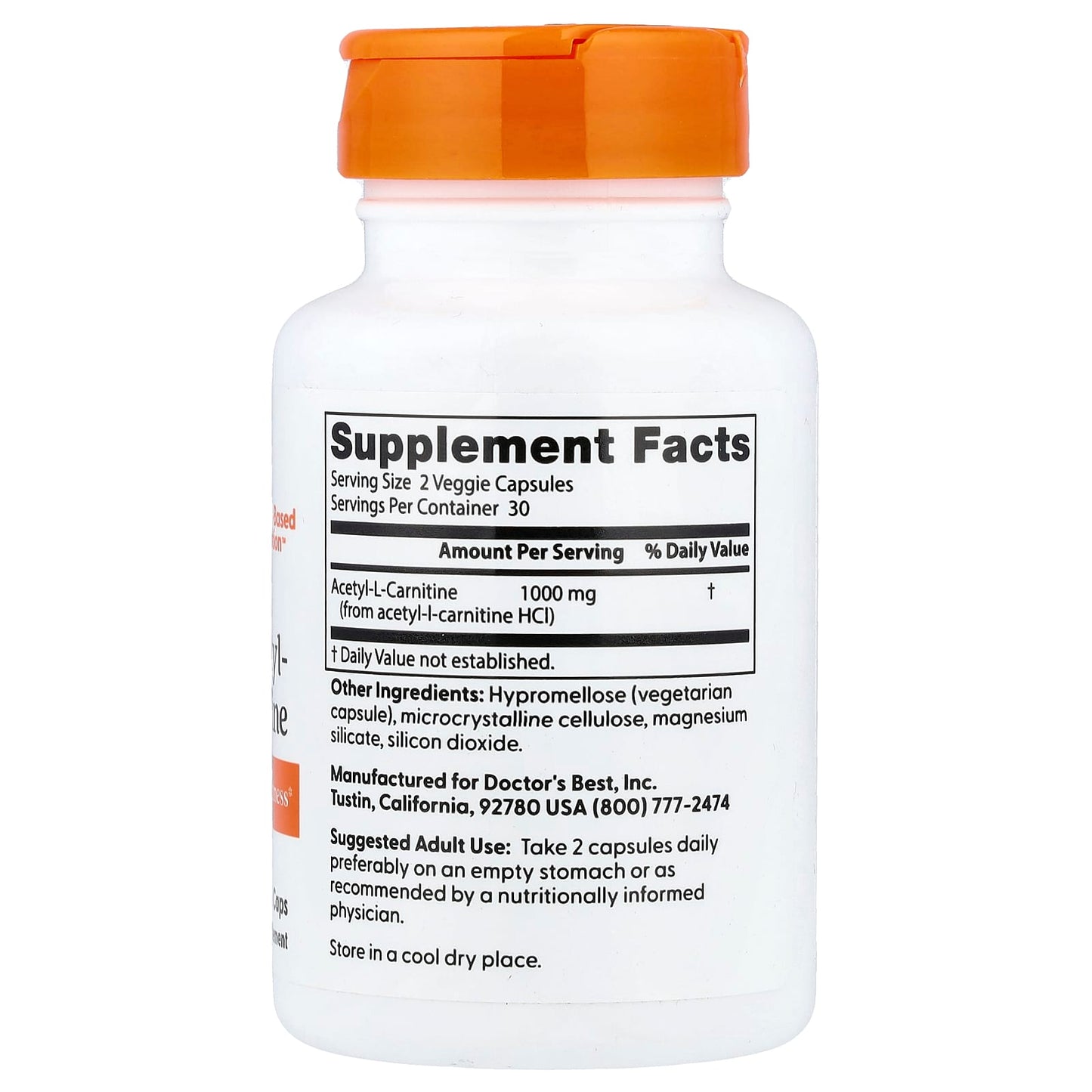 Acetyl L-Carnitine, 500mg - 120 vcaps