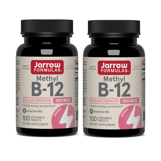 Methyl B-12, 500mcg (Cherry) - 100 vegan chewable tabs