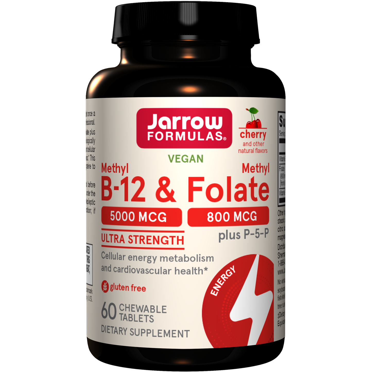 Methyl B-12 & Methyl Folate, Cherry - 60 chewable tabs