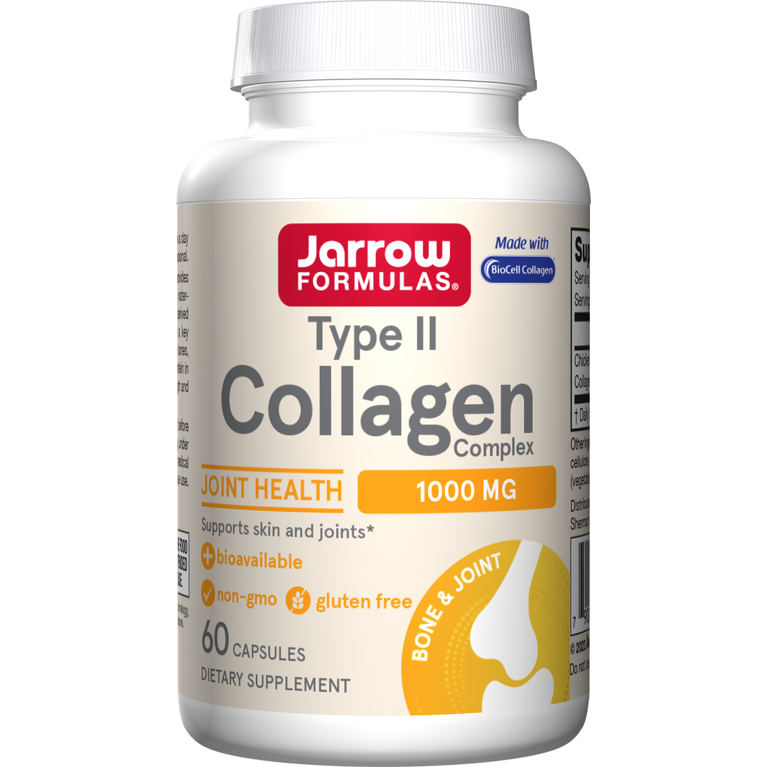 Jarrow Formulas Type II Collagen Complex, 1000mg - 60 caps - image 4
