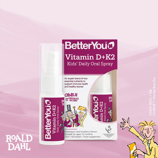 Vitamin D+K2 Kid's Daily Oral Spray, Bubblegum & Blueberry - 15 ml.