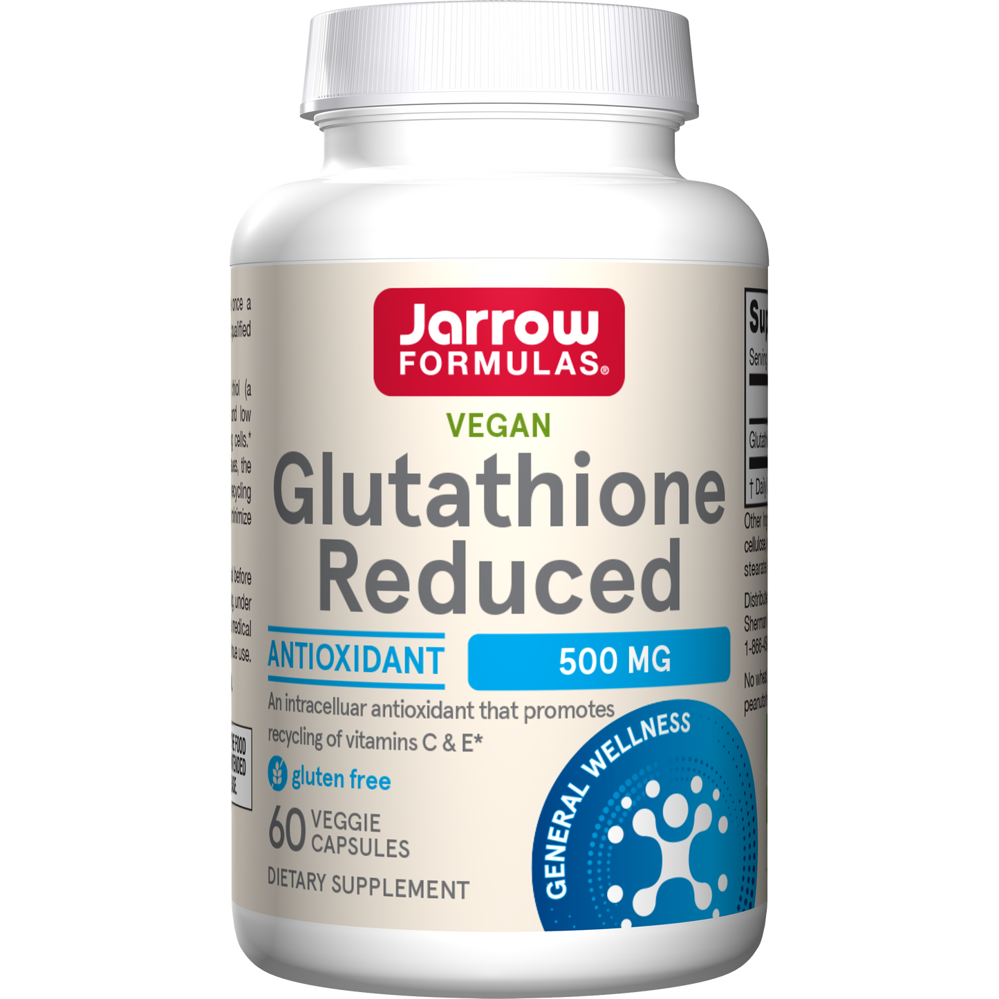 Glutathione Reduced, 500mg - 150 vcaps