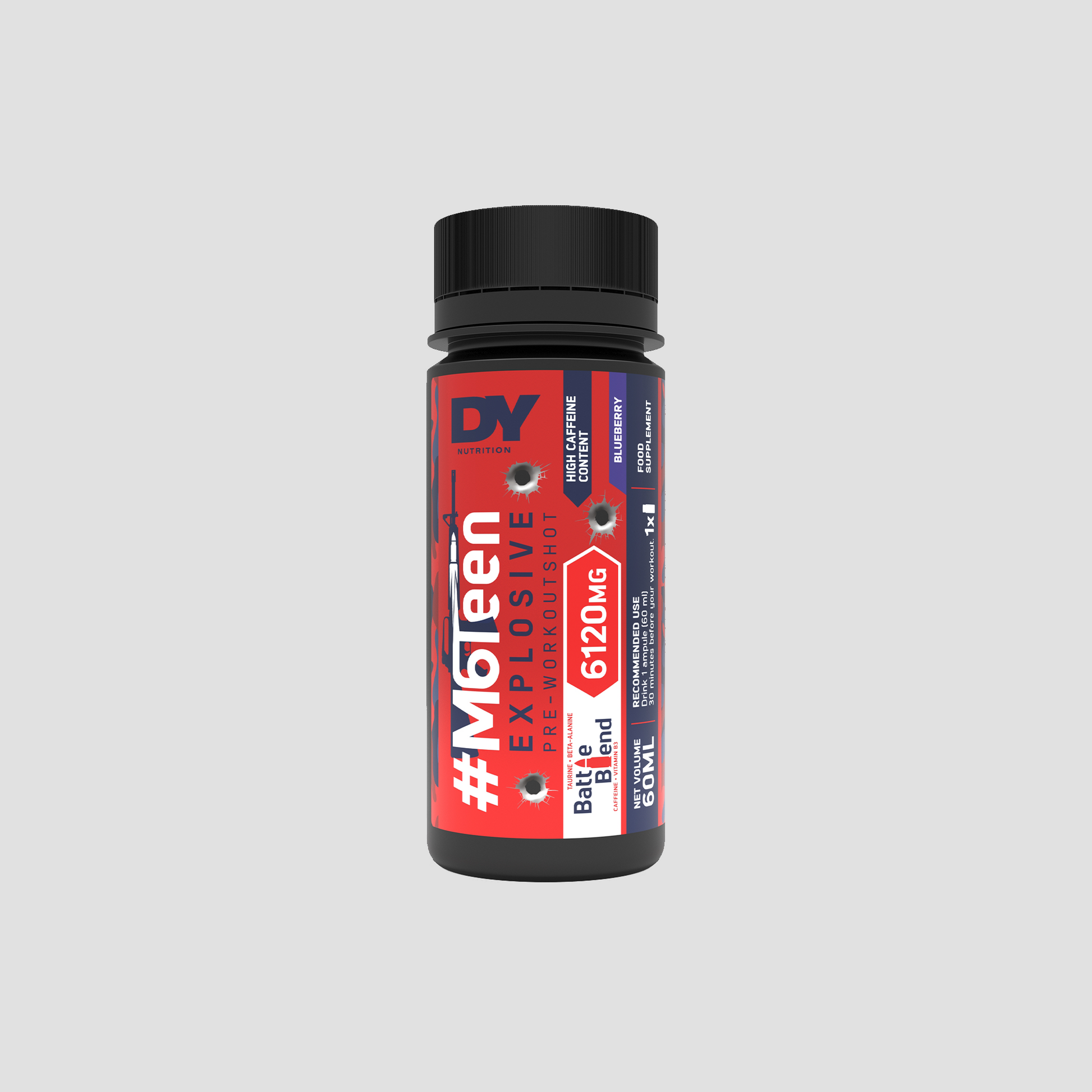 #M6Teen Explosive Pre-Workout Shot, Blueberry - 12 x 60ml