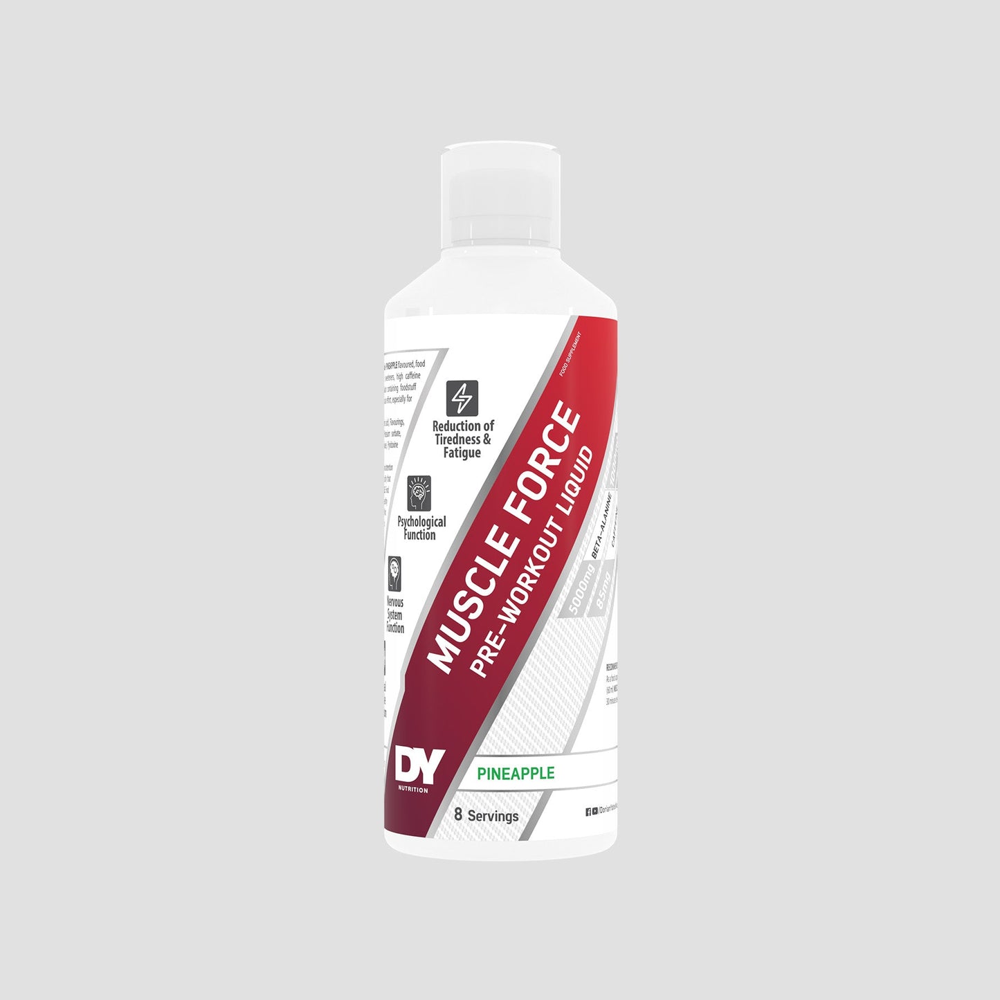 Muscle Force Liquid Pre-Workout, Pineapple - 500 ml.