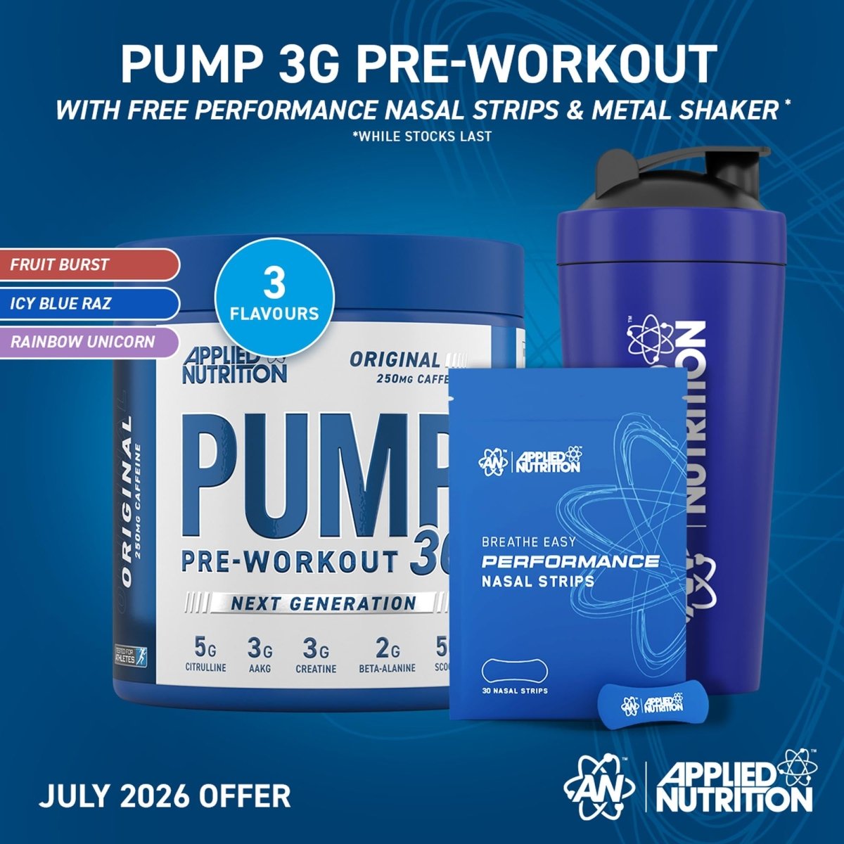 Pump 3G Pre-Workout, Rainbow Unicorn - 375g
