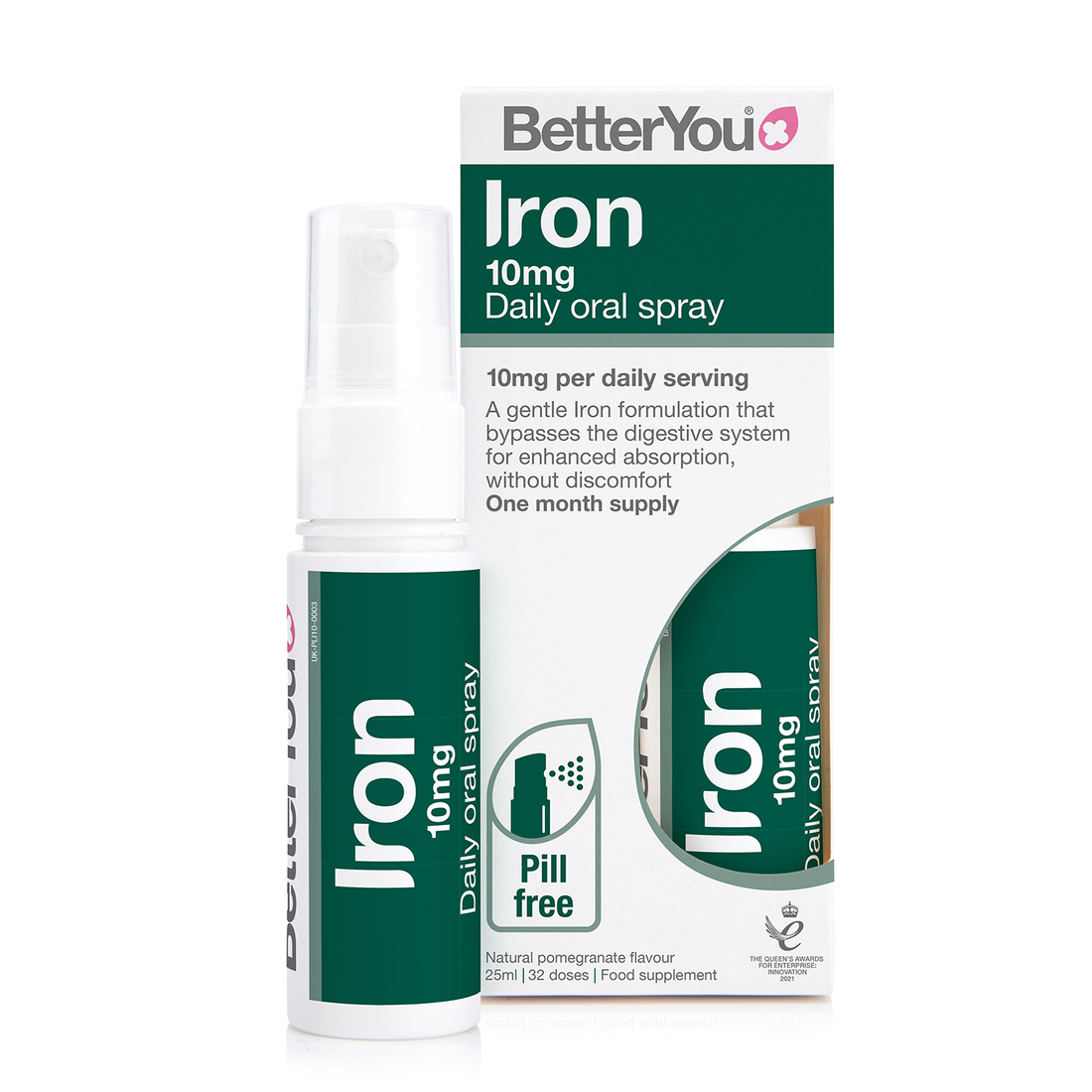 BetterYou Iron 10mg Daily Oral Spray, Pomegranate - 25 ml - image 2