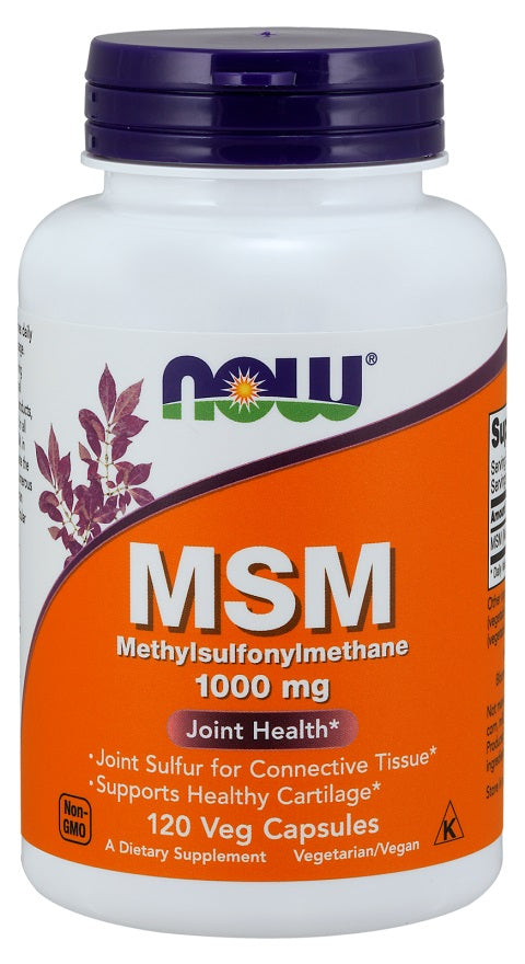 NOW Foods MSM Methylsulphonylmethane, 1000mg - 120 vcaps - image 2