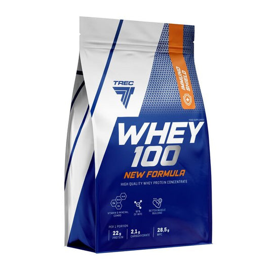 Whey 100 - New Formula, Strawberry Cream - 700g - Trec Nutrition