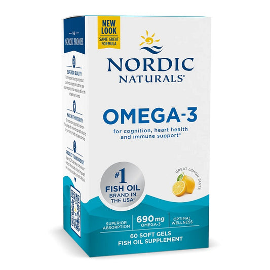 Omega-3, 690mg Lemon - 60 softgels - Nordic Naturals