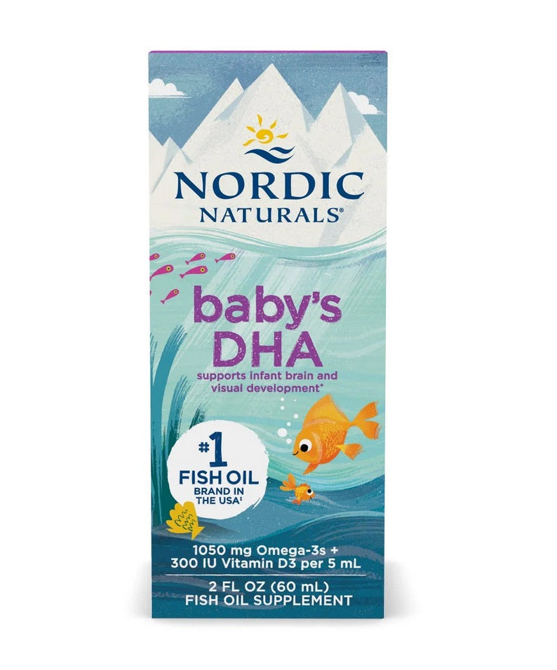 Nordic Naturals Baby's DHA Fish Oil, 1050mg Omega-3 with Vitamin D3 - 60 ml