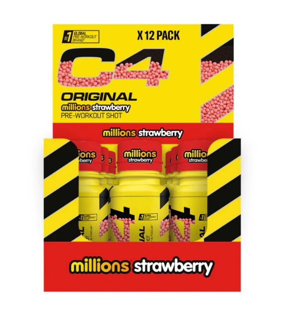 Cellucor C4 Original Pre-Workout Shot, Millions Strawberry - 12 x 60 ml - image 2