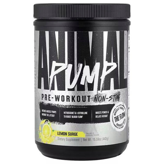 Pump Pre-Workout Non-Stim, Lemon Surge - 442g - Animal