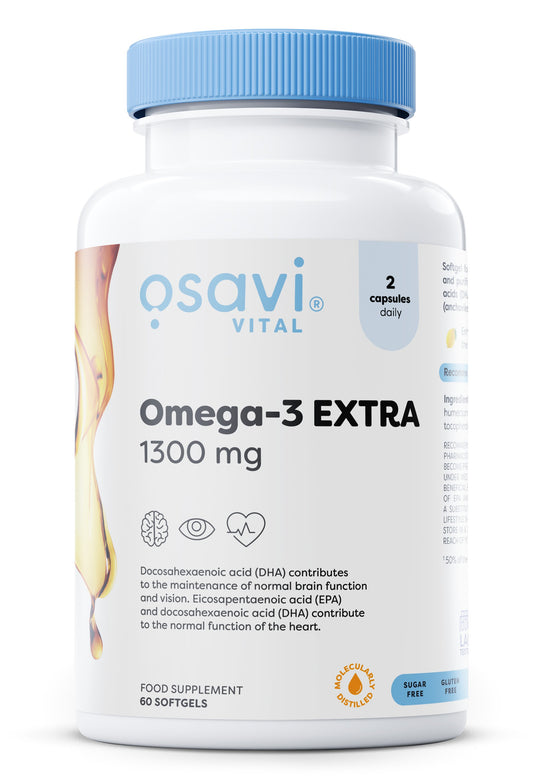 Omega-3 Extra Molecularly Distilled, 1300mg (Lemon) - 180 softgels