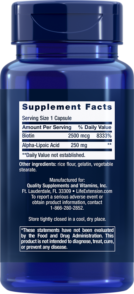 Alpha-Lipoic Acid with Biotin - 60 caps