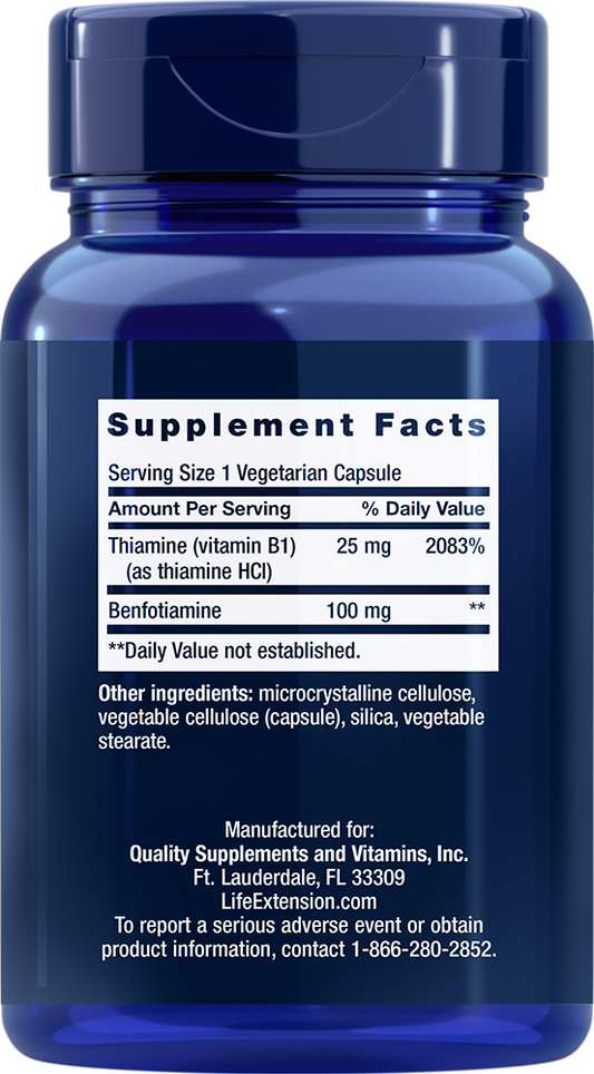 Benfotiamine with Thiamine, 100mg - 120 vcaps