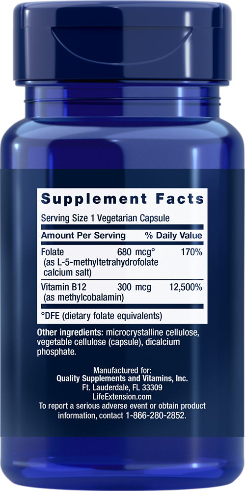 BioActive Folate & Vitamin B12 - 90 vcaps