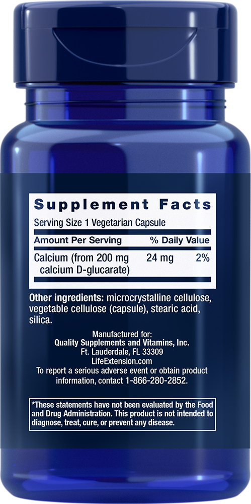 Calcium D-Glucarate, 200mg - 60 vcaps