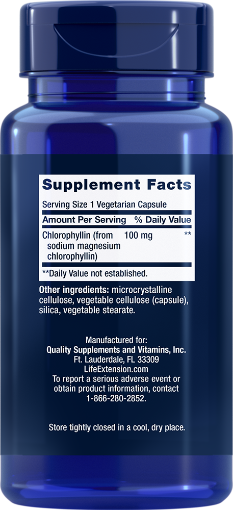 Chlorophyllin, 100mg - 100 vcaps