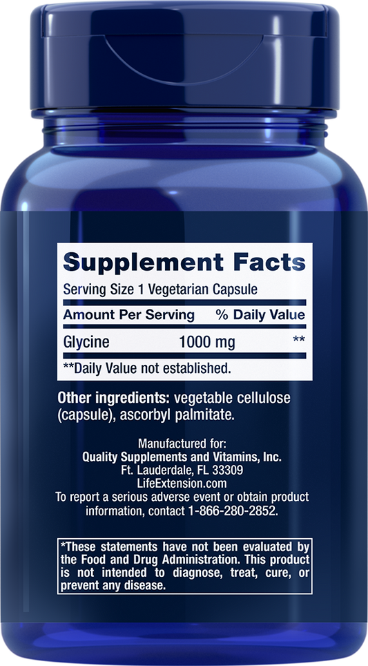 Glycine, 1000mg - 100 vcaps