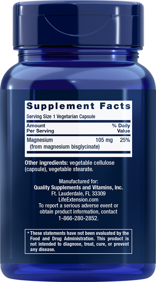 Magnesium Glycinate, 105mg - 90 vcaps