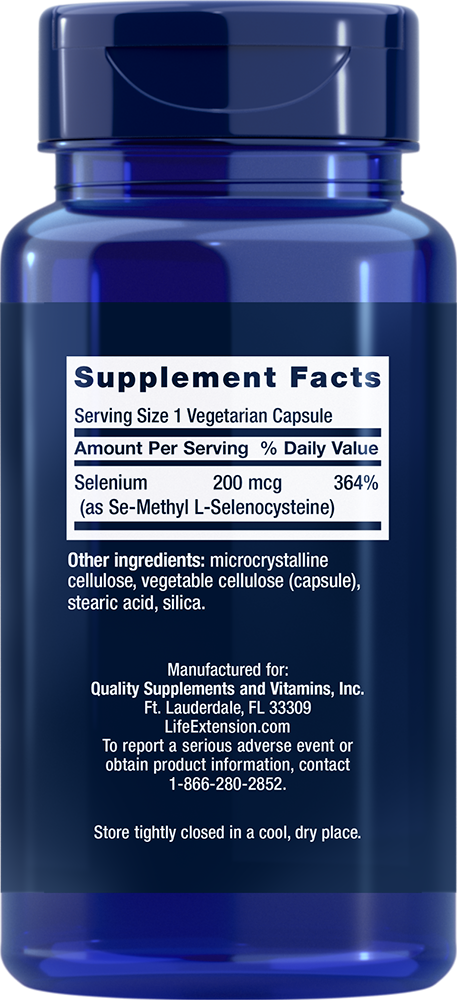 Se-Methyl L-Selenocysteine, 200mcg - 90 vcaps