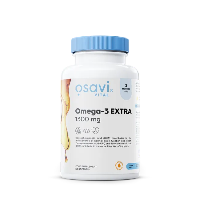 Osavi Omega-3 Extra Molecularly Distilled, 1300mg (Lemon) - 180 softgels